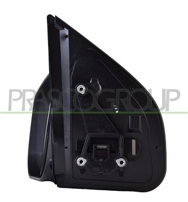 DOOR MIRROR LEFT-MANUAL-BLACK-CONVEX-CHROME