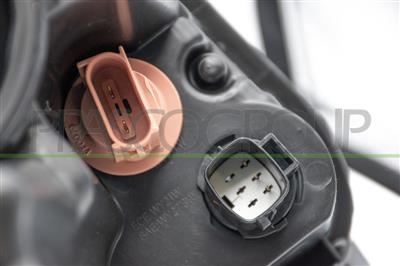 HEADLAMP LEFT H9 ELECTRIC-WITH MOTOR-BLACK