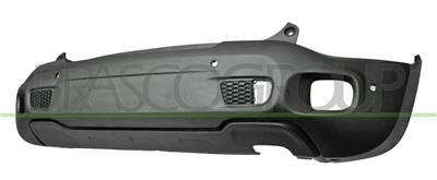 REAR BUMPER-BLACK-TEXTURED FINISH-WITH PDC+SENSOR HOLDERS MOD. LONGITUDE