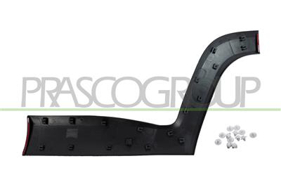 BANDEAU DE PORTE ARRIERE DROITE-AVEC CLIPS-NOIR STRUCTURE'-AVEC BIADHESIF