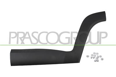MOLDURA PUERTA TRASERA IZQUIERDA-CON CLIPS-NEGRA-GRANULADA-CON BIADHESIVO