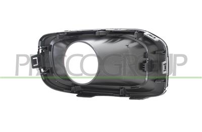 FRONT BUMPER GRILLE LEFT-WITH FOG LAMP HOLES-BLACK