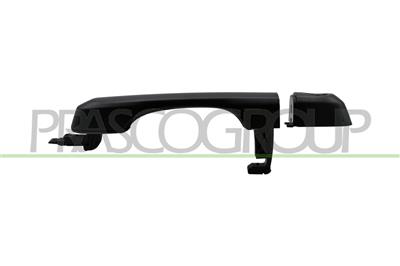 FRONT DOOR HANDLE LEFT-OUTER-BLACK-TEXTURED FINISH-WITH KEY HOLE