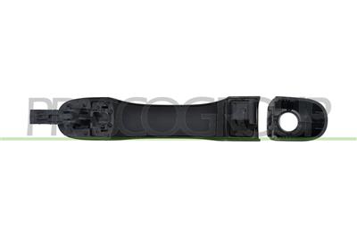 FRONT DOOR HANDLE LEFT-OUTER-BLACK-TEXTURED FINISH-WITH KEY HOLE