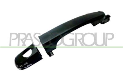 FRONT DOOR HANDLE LEFT-OUTER-SMOOTH-BLACK-WITH KEY HOLE