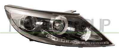 PROIETTORE DESTRO H7+H7-ELETTRICO-CON MOTORE-CON LUCE DIURNA-LED