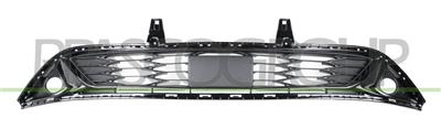 BUMPER GRILLE-CENTRE-BLACK-WITH DAY RUNNING LIGHT HOLES