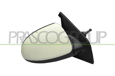 DOOR MIRROR RIGHT-CABLE-BLACK-CONVEX-CHROME