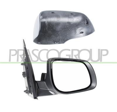 DOOR MIRROR RIGHT-ELECTRIC-PRIMED-HEATED-FOLDABLE-WITH LAMP-CONVEX