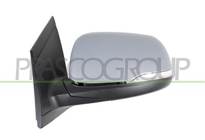 DOOR MIRROR LEFT-ELECTRIC-PRIMED-HEATED-FOLDABLE-WITH LAMP-CONVEX