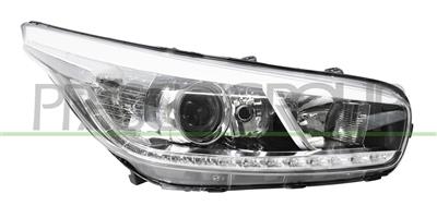 HEADLAMP RIGHT H7+H7+H7 ELECTRIC-WITH MOTOR-WITH DAY RUNNING LIGHT-LED-BLACK