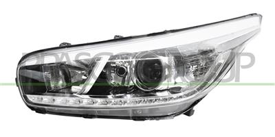 HEADLAMP LEFT H7+H7+H7 ELECTRIC-WITH MOTOR-WITH DAY RUNNING LIGHT-LED-BLACK