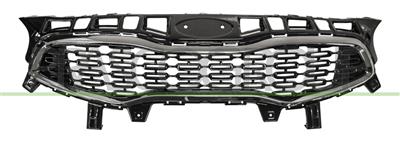 RADIATOR GRILLE-BLACK-GLOSSY-WITH FRAME-CHROME