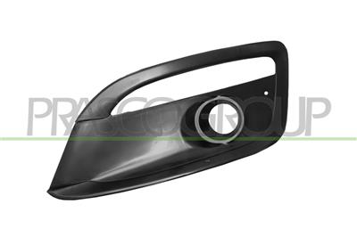 FRONT BUMPER GRILLE LEFT-WITH FOG LAMP HOLES-BLACK