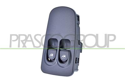 FRONT DOOR LEFTWINDOW REGULATOR PUSH-BOTTON PANEL-BLACK-2 SWITCHES-WITHOUT MIRROR ADJUSTMENT FUNCION-10 PINS