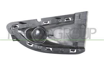 BUMPER GRILLE RIGHT-BLACK-WITH FOG LAMP HOLES-CLOSED-WITH MOLDING HOLES