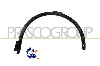 FRONT WHEEL ARCH EXTENSION LEFT-WITH PDC HOLE-BLACK-TEXTURED FINISH-WITH CLIPS