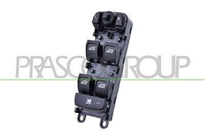FRONT DOOR LEFT WINDOW REGULATOR PUSH-BOTTON PANEL-BLACK-4 SWITCHES-3 PINS