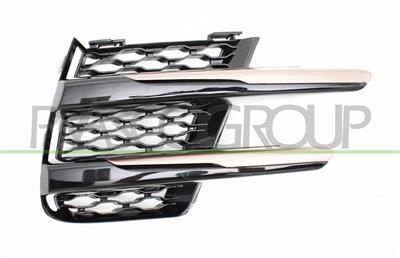 GRILLE DROITE INFERIEURE NOIRE/POLIE DE PARE-CHOCS AVANT-AVEC MOULURE BRONZE MOD. R-DYNAMIC