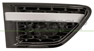 GRIGLIA PARAFANGO ANTERIORE DESTRO-NERA-LUCIDA-ARGENTO MOD. SUPERCHARGED-AUTOBIOGRAPHY MOD. SPORT BLACK PACK