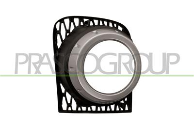 GRILLE DROITE NOIRE STRUCTURE' DE PARE-CHOCS-AVEC SIEGE ANTIBROUILLARD-AVEC CADRE ARGENTE - MOD. HSE/SUPERCHARGED