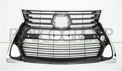 GRILLE CALANDRE NOIRE-AVEC MOULURE CHROMEE'- AVEC TROUS RADAR 