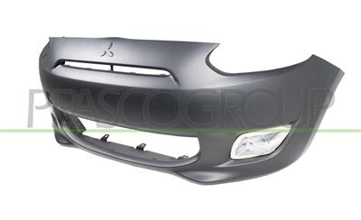 FRONT BUMPER-PRIMED-WITH CUTTING MARKS FOG LAMP