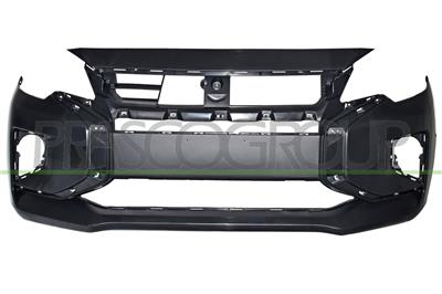 FRONT BUMPER-BLACK-SMOOTH-FINISH TO BE PRIMED-WITH TOW HOOK COVER
