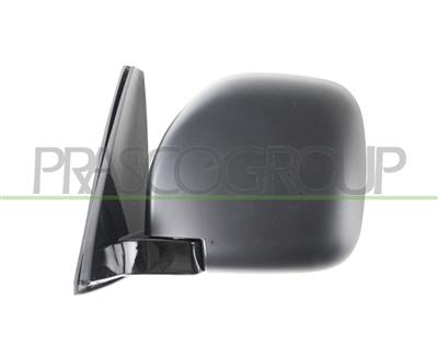 DOOR MIRROR LEFT-MANUAL-BLACK-CONVEX-CHROME