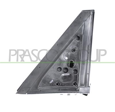DOOR MIRROR RIGHT-MANUAL BLACK-CONVEX-CHROME-WITH CHROME COVER