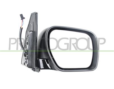 RETROVISORE DESTRO-ELETTRICO-NERO-CON FANALE-CONVESSO-CON CALOTTA CROMATA-5 PINS