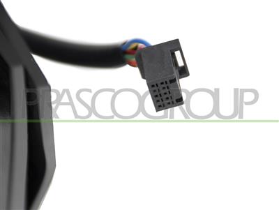 ESPEJO DERECHO ELECTRICO-NEGRO-ABATIBLE-CON PILOTO-CONVEXO/CROMADO-CON CARCASA CROMADA-7 PINES