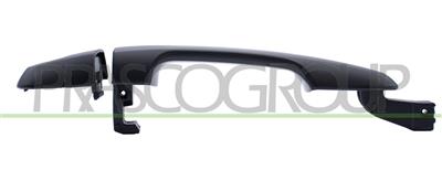 FRONT DOOR HANDLE LEFT-OUTER-BLACK/SMOOTH-WITH KEY HOLE