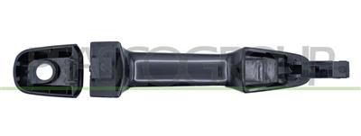 FRONT DOOR HANDLE LEFT-OUTER-BLACK/SMOOTH-WITH KEY HOLE