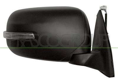 DOOR MIRROR RIGHT-ELECTRIC-BLACK-WITH LAMP-CONVEX-CHROME