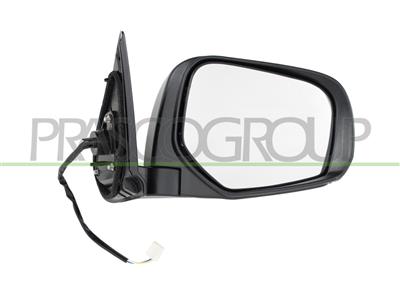 ESPEJO DERECHO ELECTRICO-NEGRO-CONVEXO/CROMADO CON CARCASA CROMADA