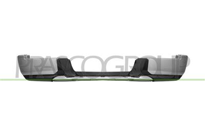 REAR BUMPER-BLACK-WITH BUMPER END CUPS GRAY-GLOSSY PAINTED-WITH SPOILER SILVER PAINTED-WITH PDC CUTTING MARKS