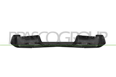 REAR BUMPER-BLACK-WITH BUMPER END CUPS GRAY-GLOSSY PAINTED-WITH SPOILER SILVER PAINTED-WITH PDC CUTTING MARKS