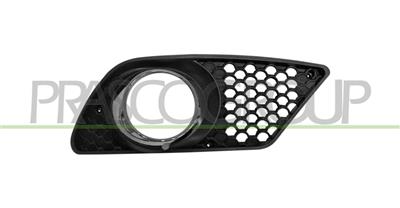 BUMPER GRILLE RIGHT-BLACK-WITH FOG LAMP HOLES-WITH CHROME MOLDING MOD. AMG