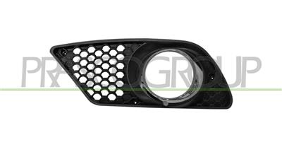 BUMPER GRILLE LEFT-BLACK-WITH FOG LAMP HOLE-WITH CHROME FRAME MOD. AMG