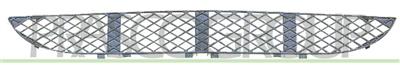 FRONT BUMPER GRILLE-CENTRE-BLACK