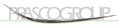 FRONT BUMPER MOLDING-RIGHT-BLACK-CHROME PROFILE