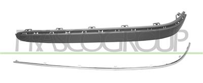 REAR BUMPER MOLDING LEFT-WITH CHROME PROFILE-WITHOUT HOLES