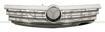 GRILLE CALANDRE PEINTE ARGENT AVEC MOULURE CHROMEE' MOD. ELEGANCE