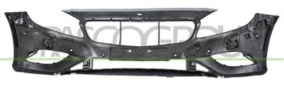 FRONT BUMPER PRIMED-WITH HEADLAMP WASHER, PDC AND PARK ASSIST HOLES+SENSOR HOLDERS