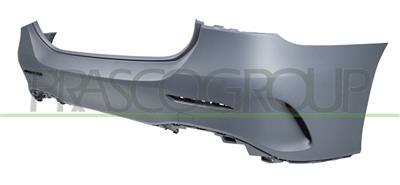 REAR BUMPER-PRIMED-WITH TOW HOOK COVER-WITH CUTTING MARKS FOR PDC AND PARK ASSIST MOD. AMG