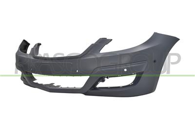 FRONT BUMPER-PRIMED-WITH TOW HOOK COVER-WITH 6 PDC HOLES+SENSOR HOLDERS