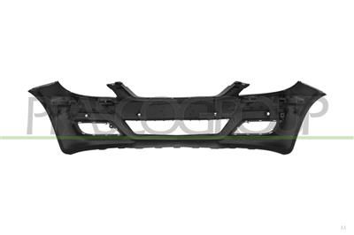 FRONT BUMPER-PRIMED-WITH TOW HOOK COVER-WITH 6 PDC HOLES+SENSOR HOLDERS