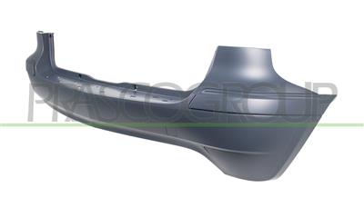 REAR BUMPER-PRIMED-WITH TOW HOOK COVER-WITH BOOT LOADING TRIM COVER HOLES-WITH CUTTING MARKS FOR PDC