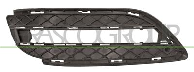 BUMPER GRILLE LEFT-BLACK-WITH RECTANGULAR DAY RUN LIGHT HOLE